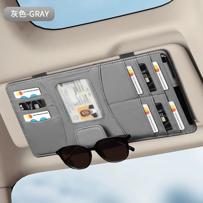 Receipt Holder Glasses Holder Car – Car Glasses Clip/Bill Clip - grey