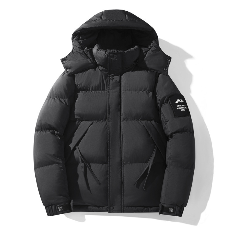 跨境批发秋冬季连帽棉服男女潮牌纯色棉衣服大码公版外套一件代发|undefined