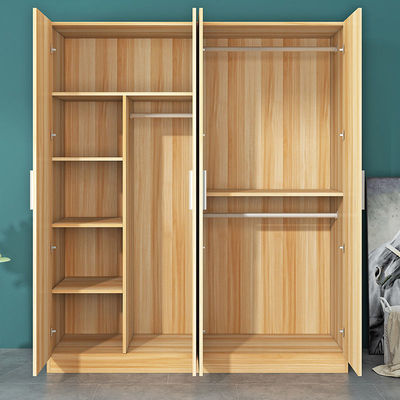 衣柜 简约家用卧室实木质约大衣橱出租房用易挂衣收纳储物柜子