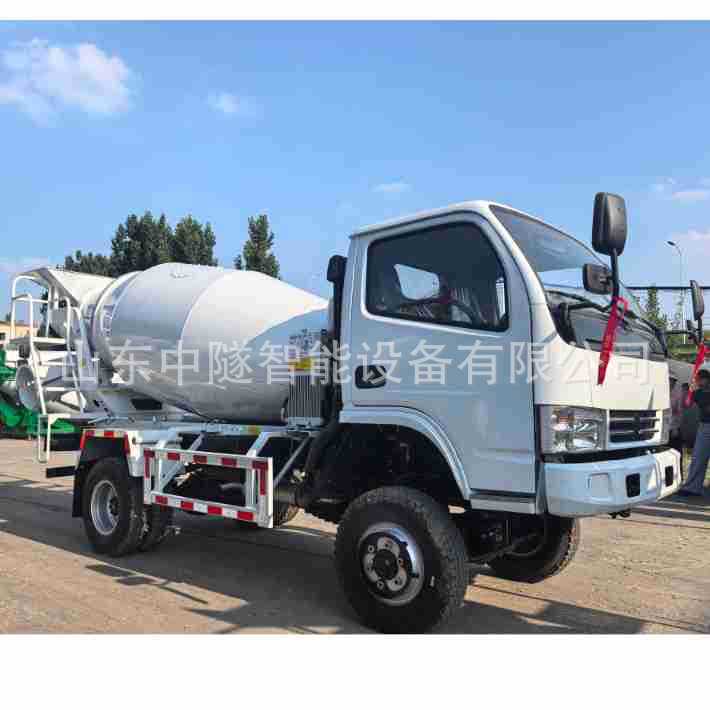 Dongfeng Dolica Mixer Truck, Four-Wheel Drive Concrete Transporter, 3-Cubic-Meter Commercial Concrete Mixer, Cement Transport Tanker