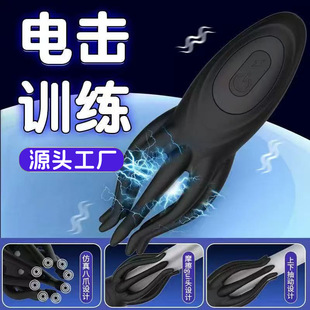Cross-Border Electric Shock Glans Trainer, Male Sex Toy, Vibrator, Penis Massager, Masturbation Device, Adult Airplane Cup