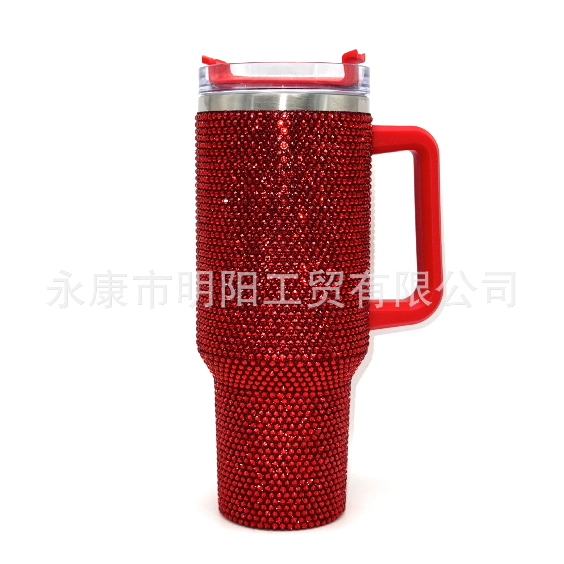 Taladro pegado nuevo mango transfronterizo de 40oz taza de coche con mango taza de hielo de gran capacidad taza de paja de vacío agua de coche