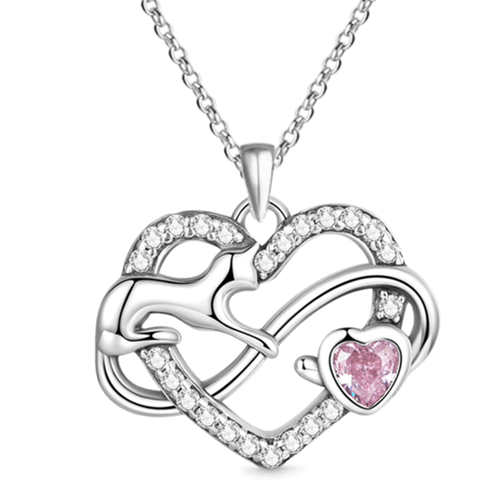 Colar com pingente de corpo de cobra cravejado de diamantes em formato de coração, mais vendido, animal feminino moderno e versátil_voghion.com