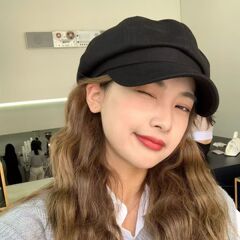 日系レトロ女性個性小衆保温日よけ八角帽子屋外旅行街頭純色光板ベレー帽
