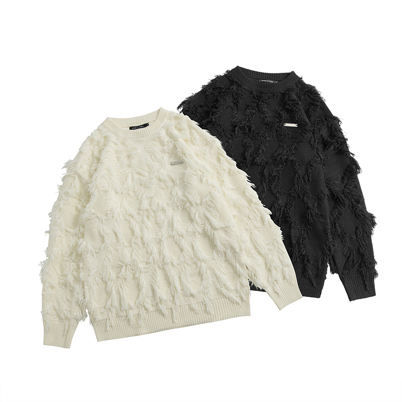 Men's Retro Niche V-neck Knitted Sweater Jacket Image 6