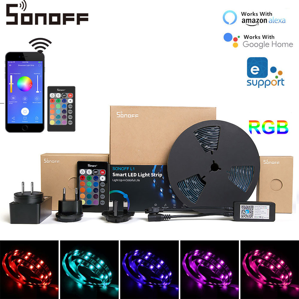 SONOFF L1 2m WiFi smart light with Alexa voice remote time control time easy micro -connected APP remote