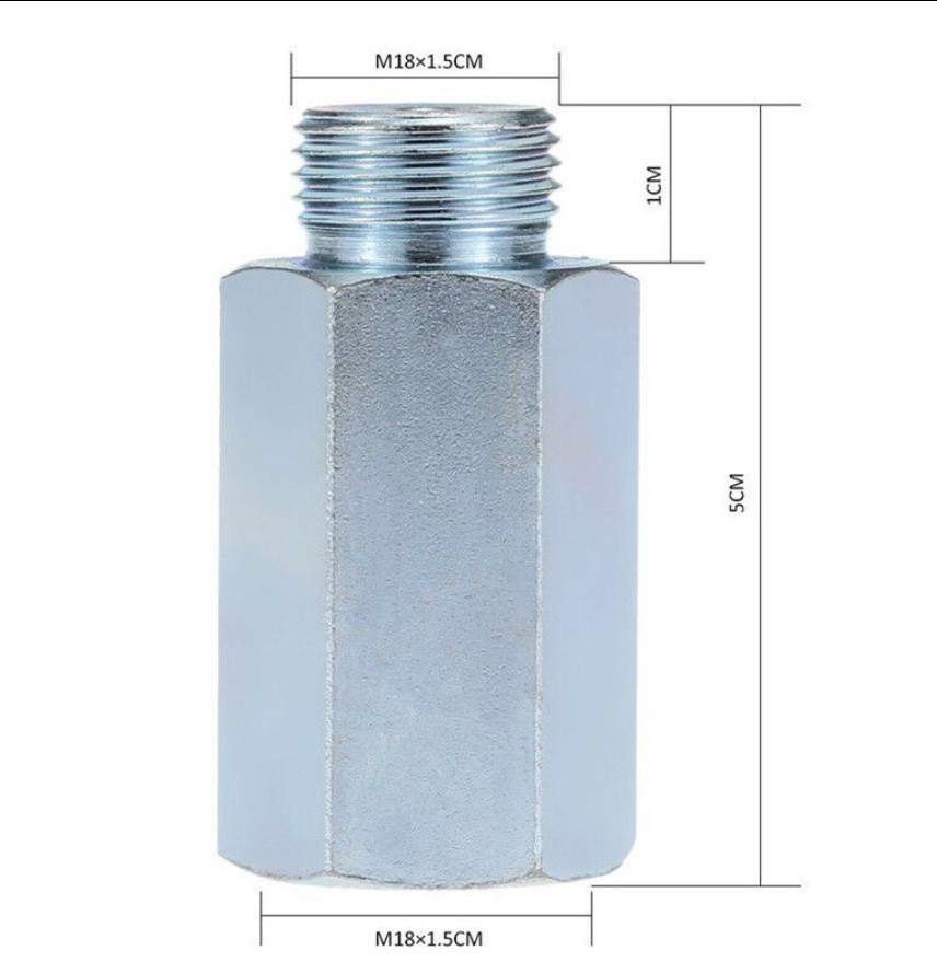 Accesorios de modificación de automóviles, adaptador de tubo de extensión, rosca de sensor M18X1.5, adaptador de rosca AN NPT