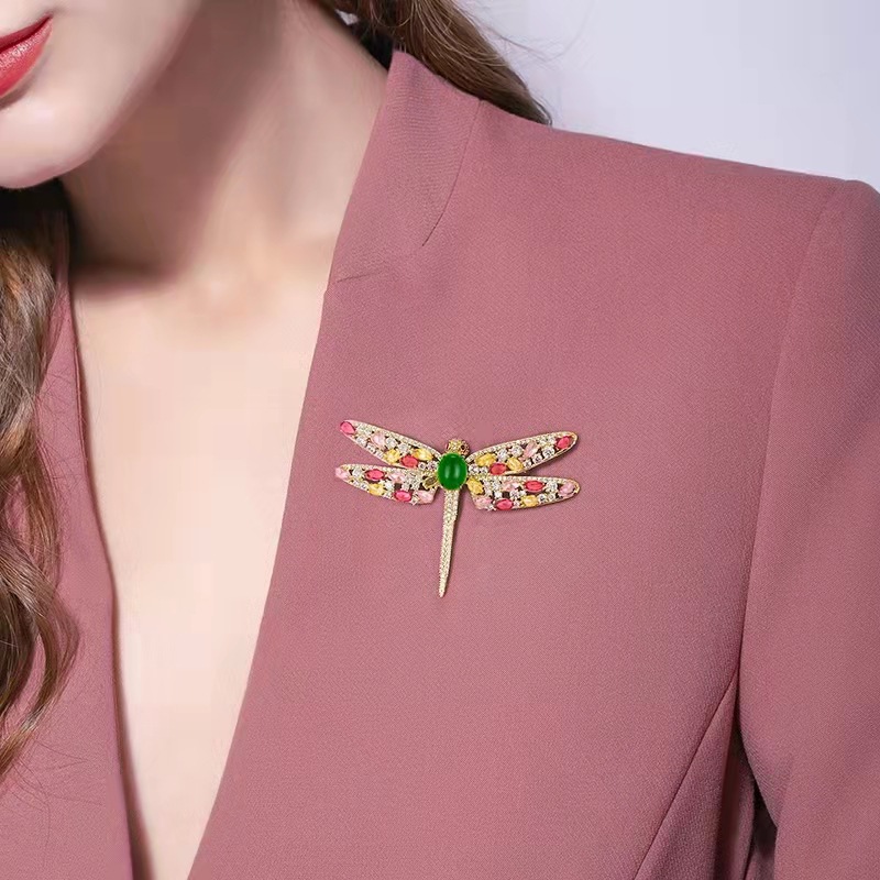 New Color Dragonfly Zircon Brooch Pins for  Women Fashion Luxury Jewelry Corsage Prom Clothing Accessories Designer Brooches