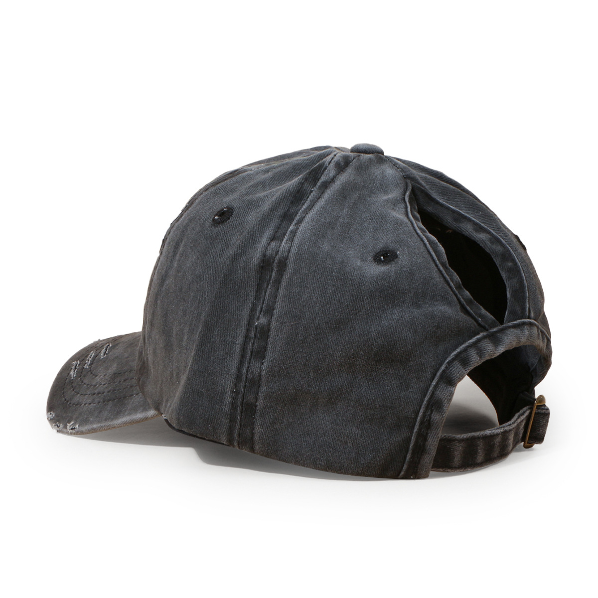 Embroidery washed sunshade wide-brimmed peaked cap NSTQ131280