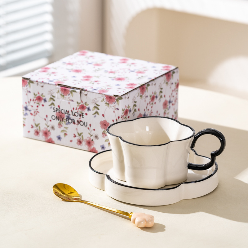 Tazas de café de alta calidad, tazas de té de la tarde de alta calidad, caja de regalo, regalo de boda, regalo de mano
