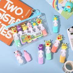 かわいい 6 色/セットピックアップミニ蛍光ペン学生キーマーカーペン学生アート絵画着色ギフト