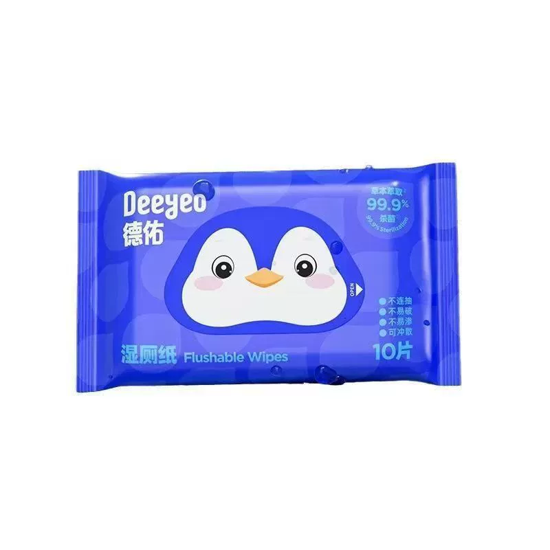 [2504] Deyou влажная туалетная бумага 10 штук/пакет