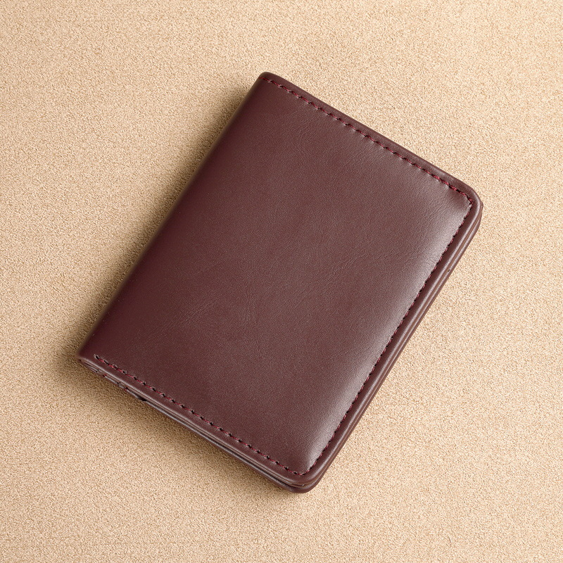 Cartera de hombre 2024 nueva cartera de cuero corta cartera cartera de tarjeta de licencia de conducir cartera de hombre cartera de cuero