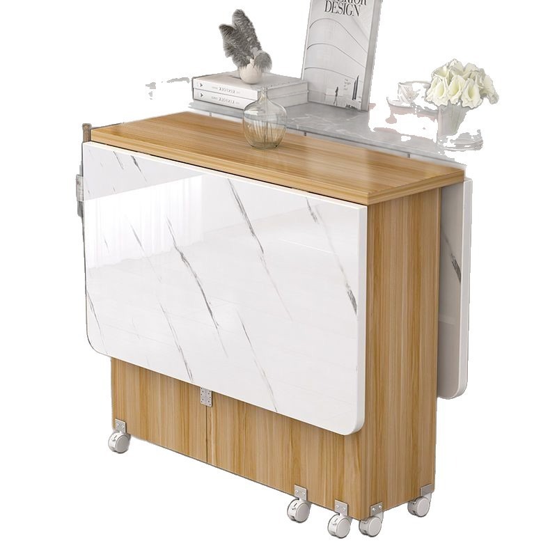 [Venta en caliente] mesas de comedor plegables para hogares pequeños, simple y multifuncional, mesas de comedor de alquiler rectangulares móviles