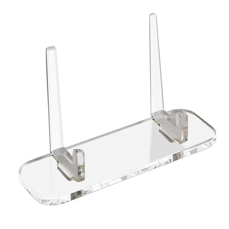 Custom Acrylic Transparent Disassembled Desktop Card Tile Badge Photo Frame Display Stand for Home Bedroom