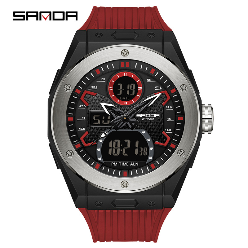 SANDA 3138 multifuncional a prueba de agua electrónica reloj deportivo alarma de sincronización reloj luminoso pulsera transfronteriza de comercio electrónico