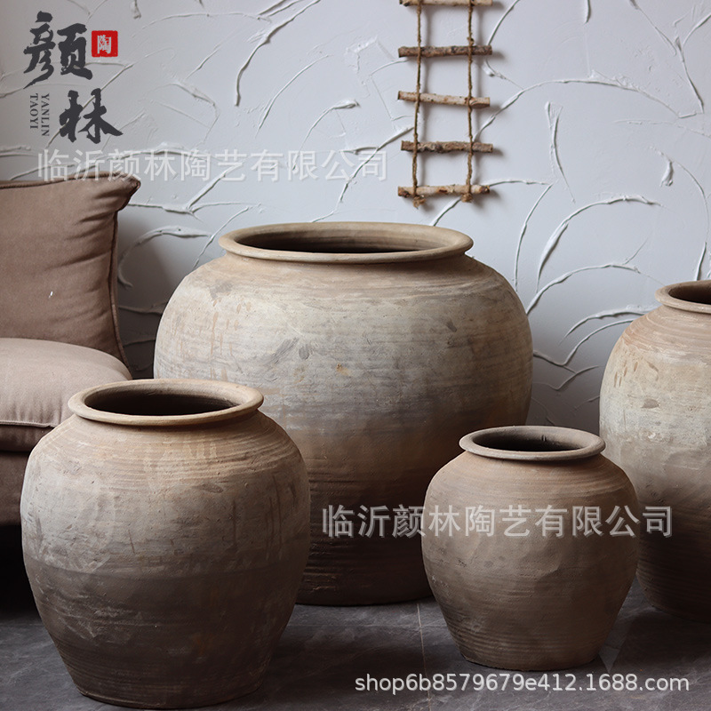 Taza de tierra, jarro redondo, jarro de tierra, jarro de cerámica, jarro de tierra