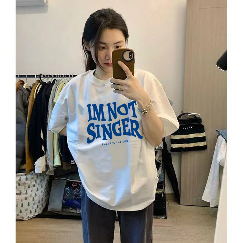 Bolsa de expresión facial manga corta Camiseta Linda cuello redondo Camiseta de manga corta para hombres y mujeres estilo coreano estudiante moda suelta ins Top par desgaste T image 17