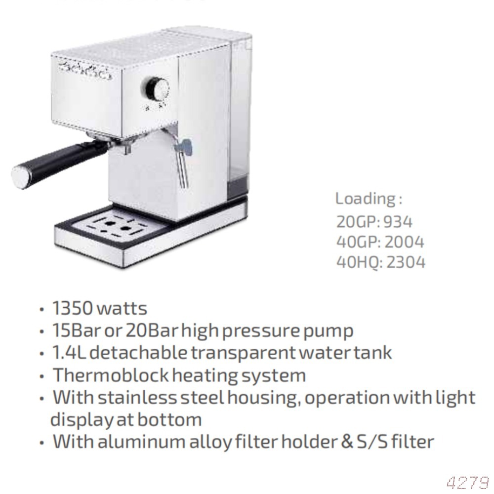 Transfronterizos caseros semiautomáticos máquina de café italiana tipo presión de acero inoxidable concentrado de alta calidad máquina de café al por mayor