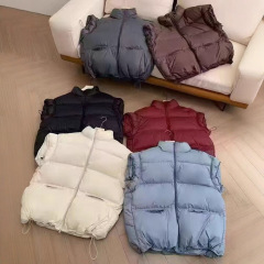 秋冬新款韩版立领羽绒马甲女宽松加厚大版型休闲面包服坎肩外套潮