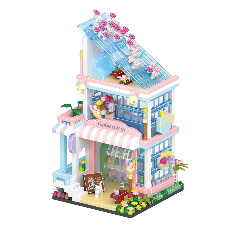Bloques de Construcción de Micropartículas de Escena Urbana de Pastelería United Creation 626-9, Juguete DIY Hecho a Mano, Regalo, Venta Caliente Transfronteriza