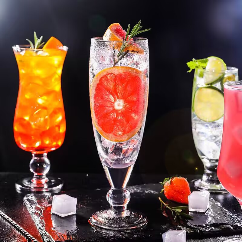 玻璃创意果汁杯奶昔多功能饮料飓风特色冷饮杯透明大容量耐热厂家