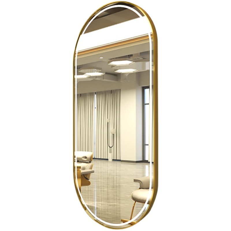 Espejo de Barbería con Luz, Estación de Espejo para Salón de Belleza, Espejo de Pared de una Sola Cara para Cortar el Cabello, Hacer Permanentes y Teñir, Venta al por Mayor de Fábrica