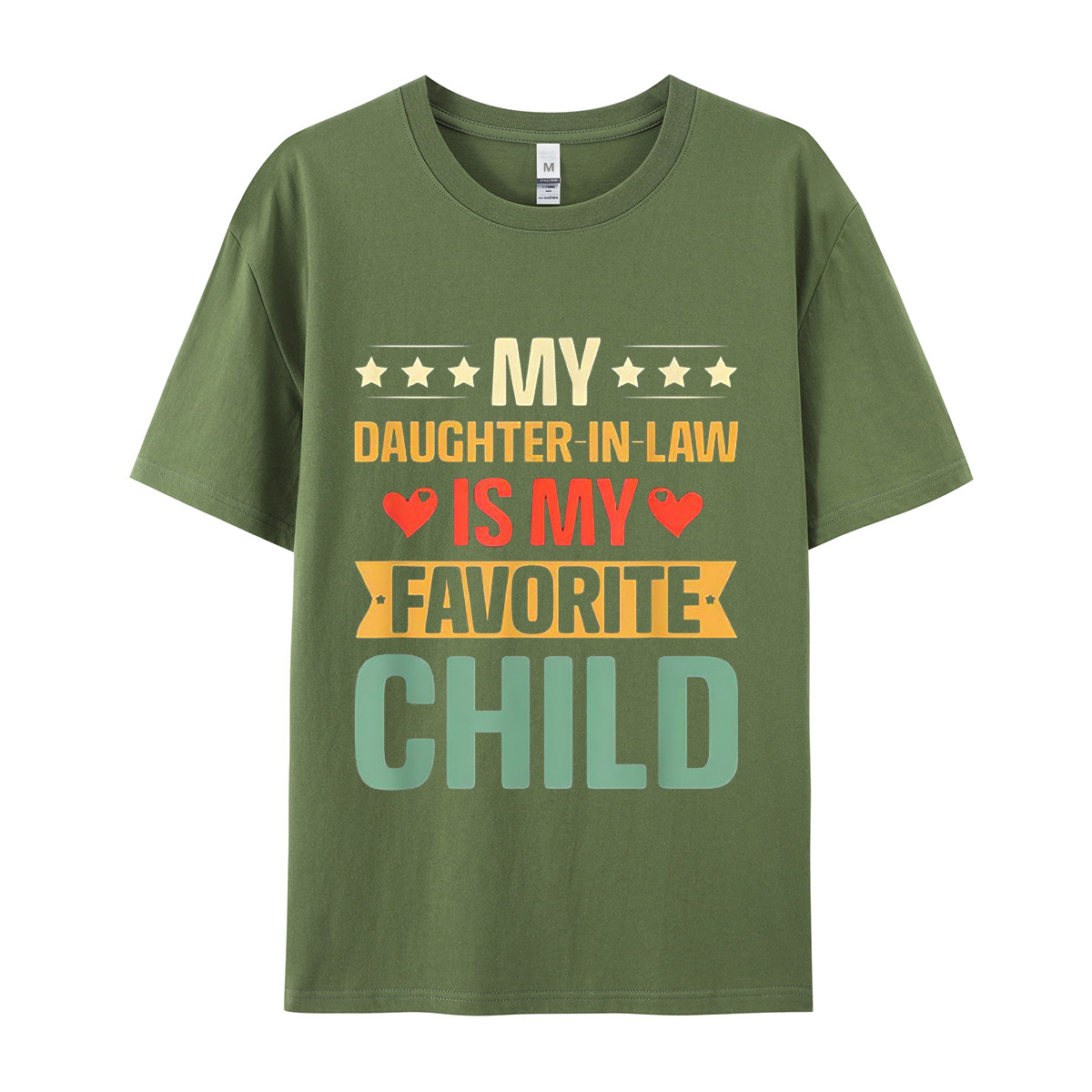 Amazon men's short-sleeved my son in-law is my favorite child European and American large-size T-shirt 5