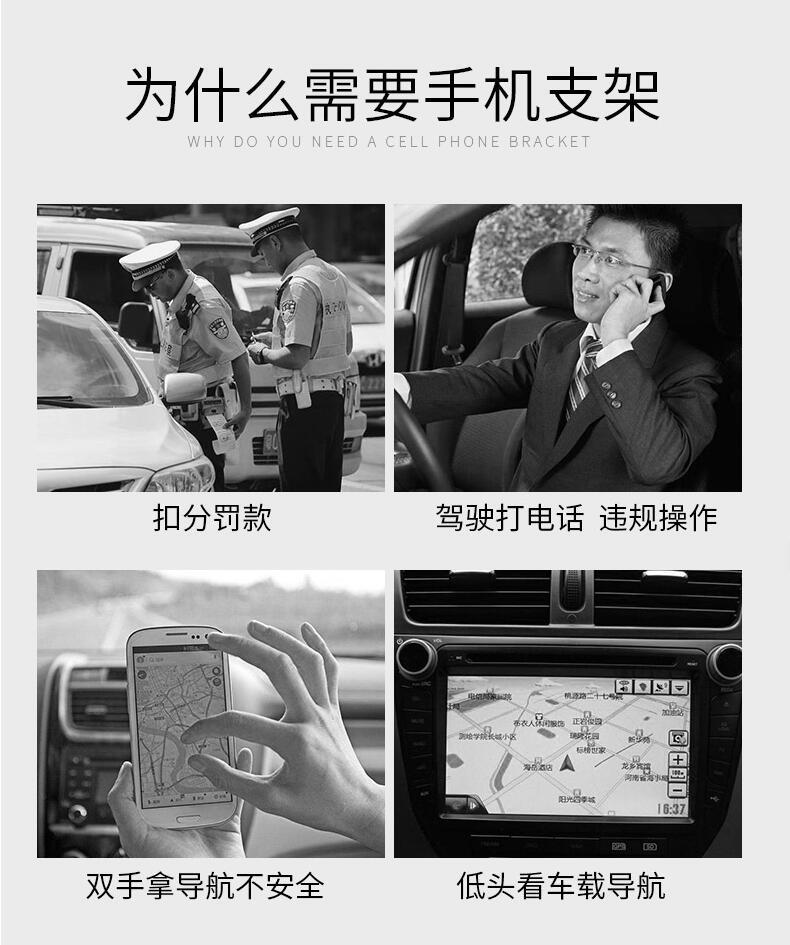 Cross-border car diamond-encrusted mobile phone bracket navigation rack dual-use air outlet seat gravity mobile phone bracket female bracket