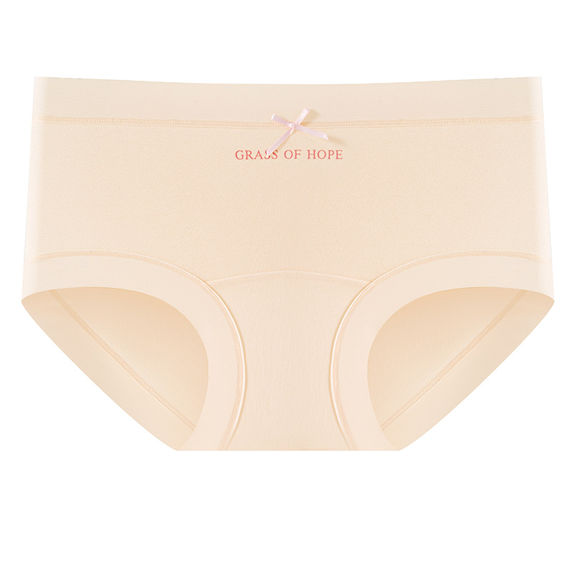 Calzoncillos de algodón, entrepierna de algodón antibacteriano fuerte 10A, nuevos calzoncillos de mujer de rango largo de cintura media sin costuras
