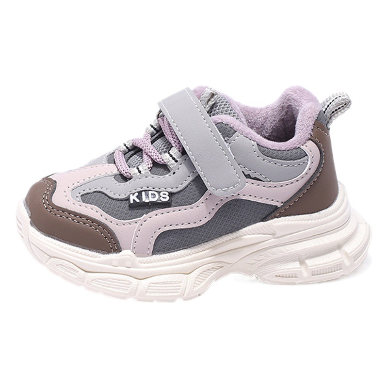 Zapatos deportivos infantiles nuevos para otoño e invierno 2025, zapatillas ligeras estilo dad shoes para niños y niñas, zapatillas para correr para bebés y niños pequeños, cálidas y a la moda.