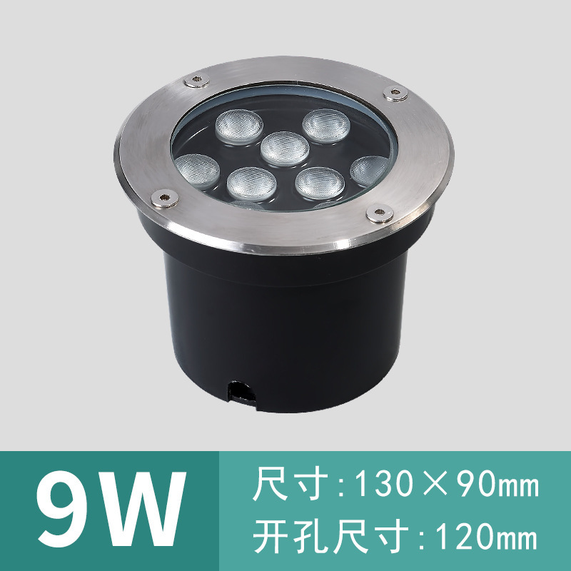 24V incrustado led redondo de acero inoxidable enterrado luz exterior IP67 impermeable enterrado luz transfronteriza mayorista image 9