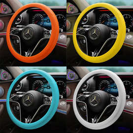 四季通用型硅胶方向盘套超薄轻薄吸汗硅胶套车用防滑耐磨方向盘套