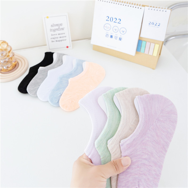 Women's Boat Socks Cotton Shallow Mouth Invisible Socks Spring and Summer Thin Casual Socks Summer Ins Fashionable Socks Women's Fun