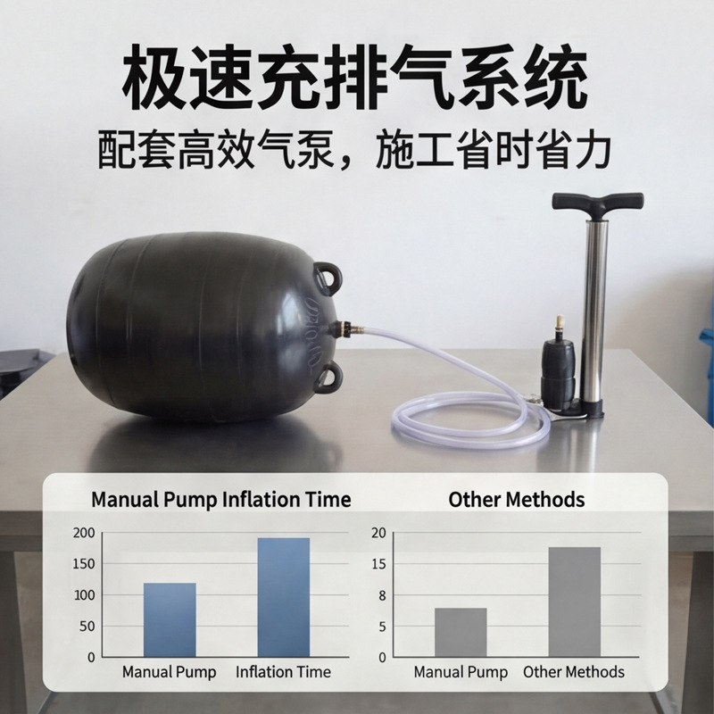 堵水气囊管道封堵气囊闭水试验气囊加强加厚橡胶充气堵漏气囊