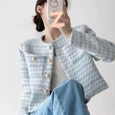 Женская осенняя укороченная куртка, твид в стиле Chanel, длинные рукава, с подкладкой — яркие цвета