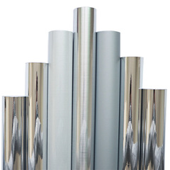 T9J5銀色鏡面拉絲不鏽鋼自粘金屬家具翻新貼紙PVC牆紙廣告刻字即