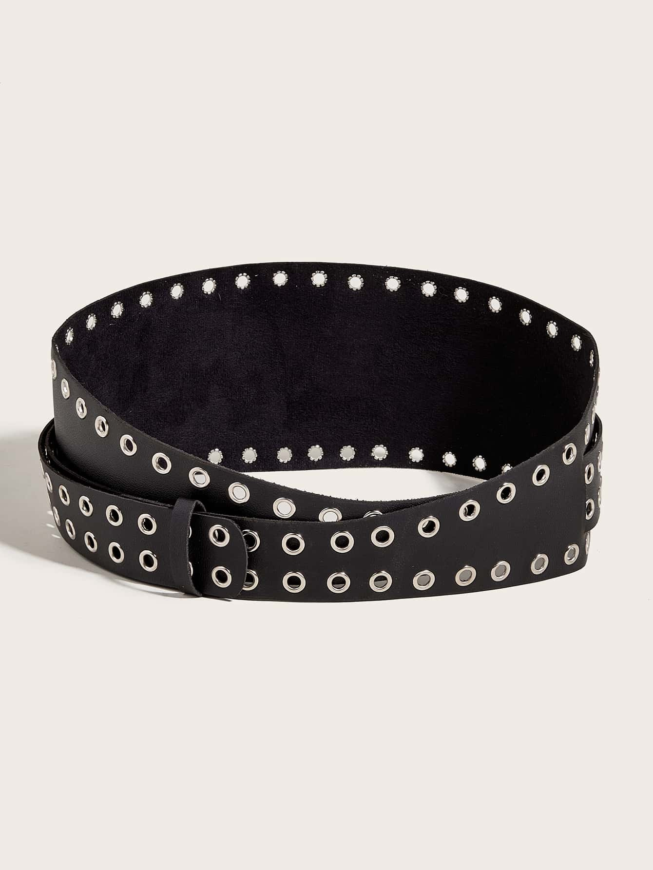 Nuova cintura larga da donna alla moda retrò elastica in vita con sigillo in vita decorazione per abito_voghion.com