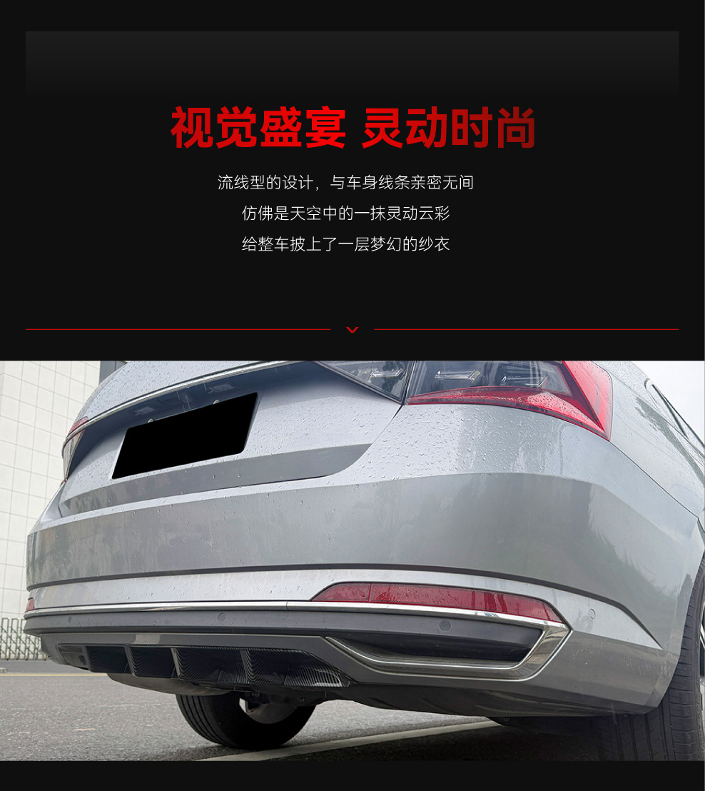 Suitable for 2020-2022 Skoda Superb B8.5 rear lip spoiler, cross-border modification