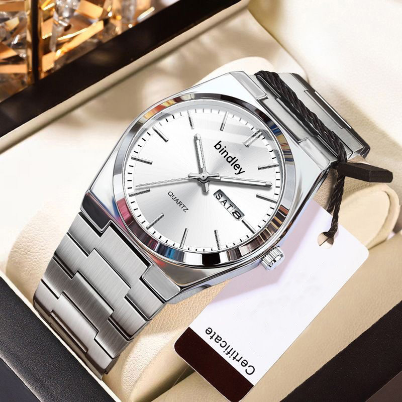Factory Direct Sales Cross-Border New Ultra-Thin Luxury Men's Watch Waterproof Luminous Quartz Watch Live Broadcast Dropshipping