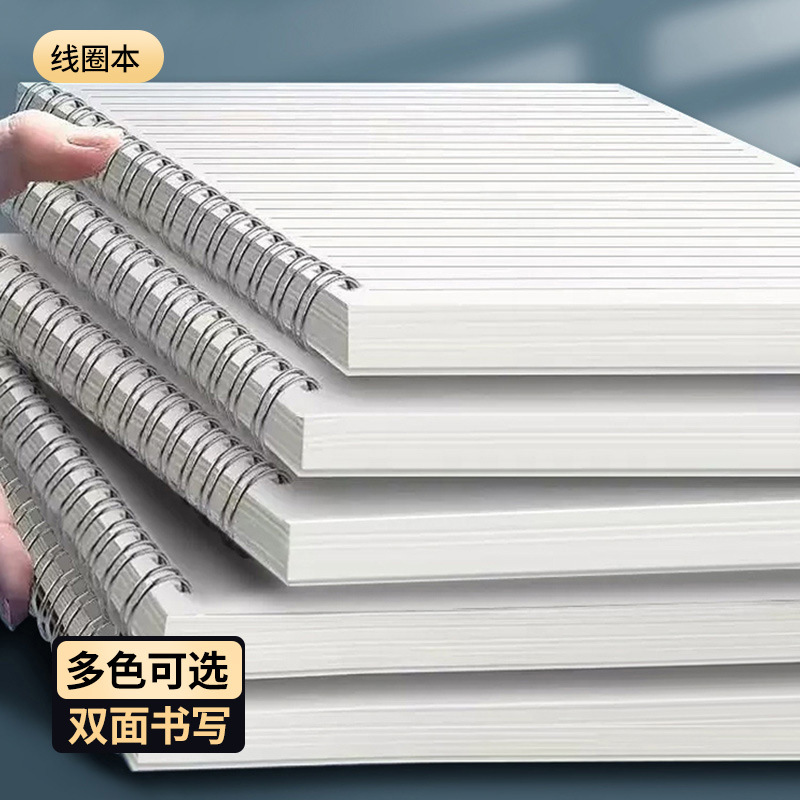 Bobina en blanco simple cuaderno de aula de estudiantes engrosado página interior de papel blanco notas de escritorio de borradores