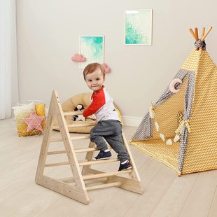 Cross-Border New Children's Wooden Climbing Frame Creative Home Wooden Ladder Baby Indoor Combination Toy Climbing Frame