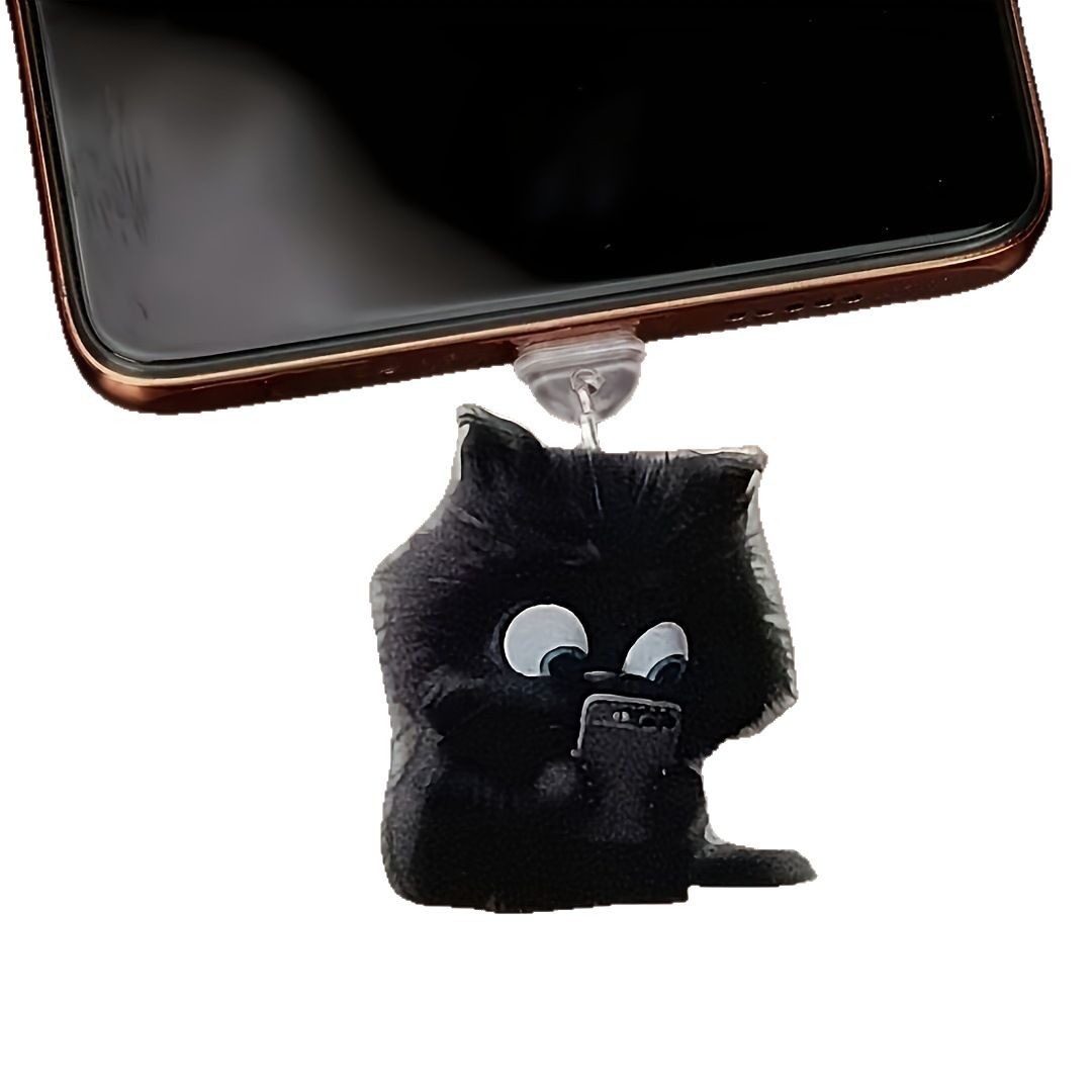 Nuevo acrílico plano transfronterizo para ver el teléfono móvil gato enchufe a prueba de polvo image 5
