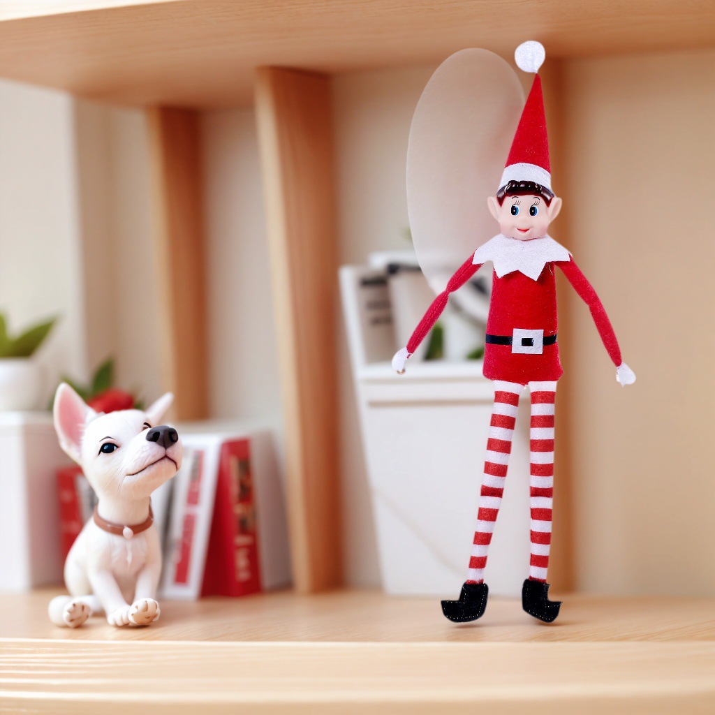 Nuevos productos transfronterizos Nose larga de Navidad Muñeca de elfo de piernas largas Muñeca de postura sentada Decoración de estantería Lote de decoración de muñecas