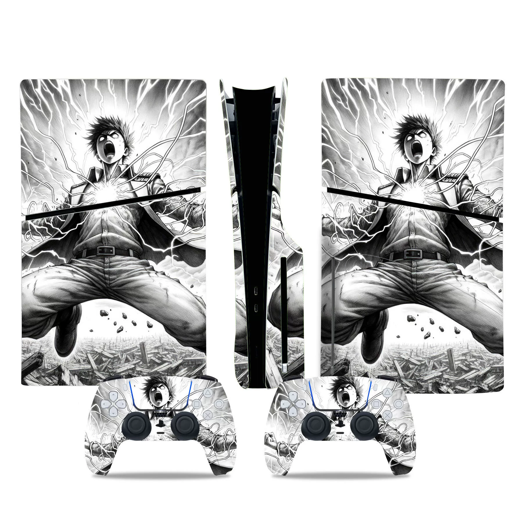Наклейка на консоль (PS5 Slim), матовая защитная наклейка, индивидуальный рисунок, ультратонкая 0.001 мм