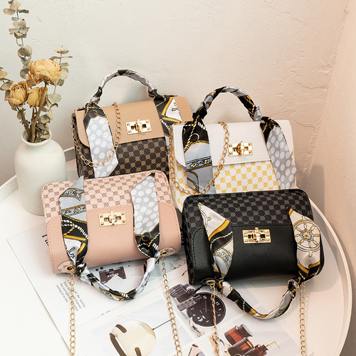 Women's bag wholesale  new chain bag women's high-end pu printed small square bag ins mini crossbody bag