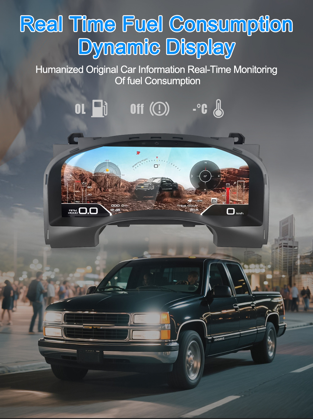 Suitable for Chevrolet Tahoe/Gmc /Yukon Special Full Lcd Instrument Panel 15.1 Inch 6 Ui Options