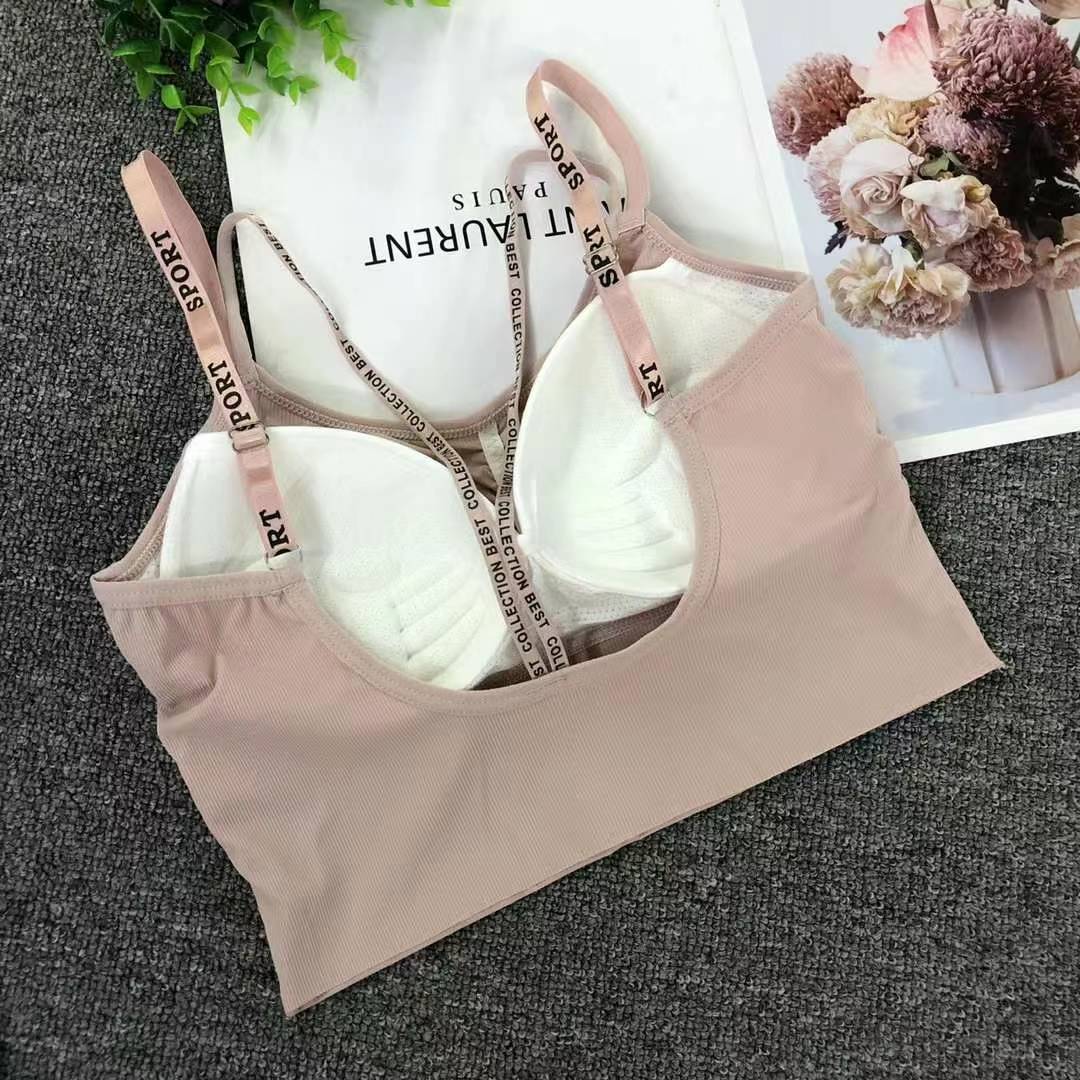 Nuevo chaleco sin costuras de alta elasticidad de alta calidad de dama sin anillo de acero bra de yoga ropa interior deportiva mujer al por mayor