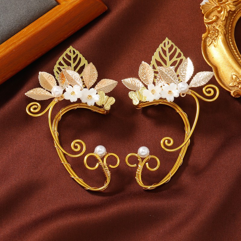 European and American Popular New Ear Accessories, Non-Pierced Ear Clips, Handmade Ear Cuffs for Women, Vintage Fairy-Style Ear Cuffs, Export Cross-Border