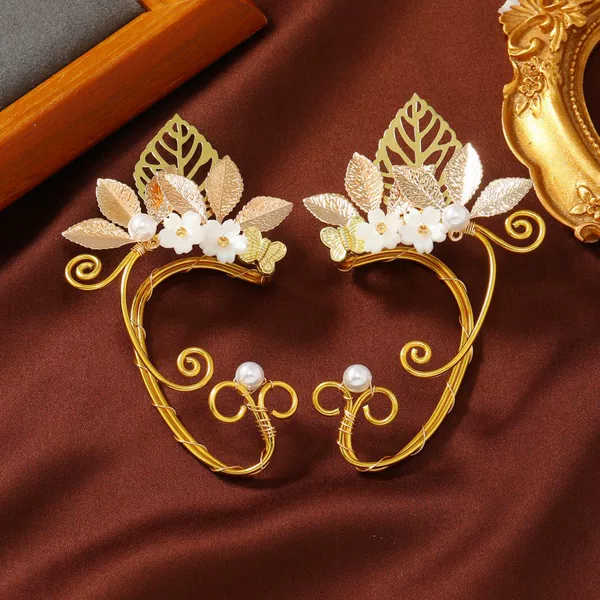European and American Popular New Ear Accessories, Non-Pierced Ear Clips, Handmade Ear Cuffs for Women, Vintage Fairy-Style Ear Cuffs, Export Cross-Border